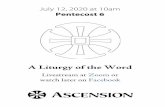 A Liturgy of the Word · A Liturgy of the Word Livestream at Zoom or watch later on Facebook . We gather on the traditional territory of the Algonquin Anishinabe Nation. Church of