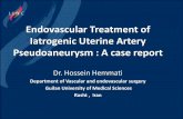 Endovascular Treatment of Iatrogenic Uterine Artery ... · Dr. Hossein Hemmati Department of Vascular and endovascular surgery Guilan University of Medical Sciences Rasht , Iran.