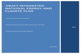 DRAFT INTEGRATED NATIONAL ENERGY AND CLIMATE PLAN · 2019-02-27 · 4.6 Dimension Research, innovation and competitiveness ... The process aimed at defining the mix of solutions and