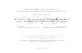 The Construction of Moduli Spaces and Geometric …ybilu/algant/documents/...The Construction of Moduli Spaces and Geometric Invariant Theory by DINAMO DJOUNVOUNA In algebraic geometry,