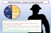 Wilfred Owen Dulce et Decorum Est - corleycentre.co.ukcorleycentre.co.uk/wp-content/uploads/2020/06/English-Year-10-Sum… · Wilfred Owen –Dulce et Decorum Est How do you think