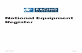 National Equipment Register - Racing Australia...2020/04/01  · the butt of the tail by rubber band, leather strap or elastoplast. Tongue Ties & Tongue Clips Approval for use: Tongue