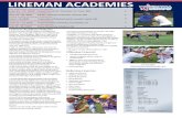 Sports International Football Camps - Lineman …...The Sports International Lineman Academy is a tremendous opportunity to share something very precious andrare in today’ssociety