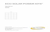 ECO SOLAR POWER KITS · The 10W Eco Kit is a direct connect kit from the solar panel to the batteries, the lower power outputs from the 10W Panel panel prevent any battery overcharging.
