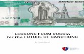 LESSONS FROM RUSSIA...JUNE 2015 ECONOMIC STATECRAFT SERIES SEPTEMBER 2015 By Peter E. Harrell LESSONS FROM RUSSIA for the FUTURE OF SANCTIONS About the uthors Peter E. Harrell is an
