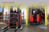Health and Safety Volume 35 — online RESOURCE · 2020-04-16 · 24 forklifts travel down aisles and around corners, carrying pallets of everything from restaurant take-out boxes