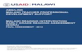 Malawi EGRA Reading Intervention Final Assessment Report · This reading intervention, Maziko a Kuwerenga (Foundations of Reading), was rolled out to schools in Salima and Ntchisi