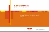 LSA Code of Conduct 2016 - Lifetime Support Authority · This code contains general values and statements of behaviour which may be expanded upon in other LSA policies and procedures