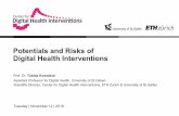 Potentials and Risks of Digital Health Interventions · multiple chronic conditions (MCC) and the proportion of MCC is increasing with age: 80% of people older than 60. Gerteis et