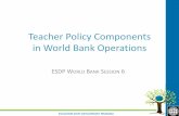 Teacher Policy Components in World Bank Operations · Project Design: Results Frameworks Over the past ten years 64 out of 68 projects with teacher components have a results framework.