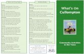 A4 generic cullompton leaflet...Mondays(7.00>7.45:&PracJce&Spinning,&Sports&Centre& 9.00>12.00:DistrictCouncil&Surgery,&The&Hayridge& 9.30>10.30:&Legs,&Bums,&Tums,&Sports&Centre& 9.30>12.00:&&Free