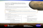 Lesson 2: Planetary Formation: Mars vs. Earth formation and the … · 2016-11-20 · Mars vs. Earth formation and the Case for Pluto Summary This learning module and related laboratory