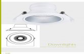 Downlights - Breed aanbod led verlichting · ART. NR. HOUSING POWER COLOR TEMP. (CCT) LED COLOR LIGHT OUTPUT 136-010 White (RAL9003) 20 Watt 3000K Warm White 2500 Lm 136-013 Black