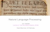 Natural Language Processingpeople.ischool.berkeley.edu/~dbamman/nlpF18/slides/5_truth_ethics.pdfLecture 5: Truth and ethics (Sept 6, 2018) David Bamman, UC Berkeley. Natural Language