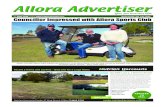 Allora Advertiser · 2020-07-08 · Ph 4666 3089 E-Mail editor@alloraadvertiser.com Your free local since 1935 Issue 3601 Wednesday, 8th July 2020 SDRC Councillor Marco Gliori enjoyed