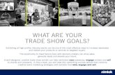 WHAT ARE YOUR TRADE SHOW GOALS? · Product-focused brands require education-driven exhibits that help exhibitors wow, engage and sell. See how five very different exhibitors used