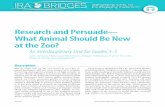 Research and Persuade— What Animal Should Be New at the …...Research and Persuade— What Animal Should Be New at the Zoo? ... New . .