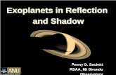 Exoplanets in Reflection Light - ESO · star light could be adequately separated from light associated with the planet (in reflection or ii ) Precise, Time-series Photometry. State