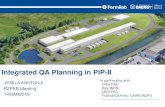 Integrated QA Planning in PIP-II - indico.fnal.gov · –Consumer Quality & Supply Chain Quality •3.5 years in Technological Services ... –Quality Planning –Project Quality