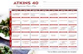 Atkins 40 Vegetarian Menu Plan · 2020-06-08 · White pepper Xylitol Pantry Almonds Capers Coconut cream Coconut milk (canned) Corn tortillas (6-inch diameter) Fish sauce Hummus