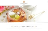 BREAK TEA MENUS - Serena Hotels€¦ · COFFEE BREAKS THURSDAY BREAK TEA MENUS. 9 COFFEE BREAKS FRIDAY ///// WELCOME TEA MENU ///// JUICES - Passion, Pineapple, Apple FRUIT SLICE