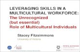 LEVERAGING SKILLS IN A MULTICULTURAL WORKFORCE: …...Indra Nooyi CEO and Chair PepsiCo Carlos Ghosn CEO and President Renault-Nissan Muhtar Kent CEO and Chair Coca-Cola Indian-American