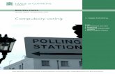 Compulsory voting By Hazel Armstrong · 1.2 European Union Referendum Bill 2013-14 5 ... turnout at general elections is consistently over 90 per cent, ... It published some of the