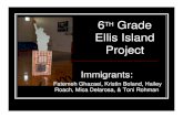 6TH Grade Ellis Island Project - AmericansAll · 2019-12-16 · Ellis Island Project Immigrants: Fatemeh Ghazaei, Kristin Boland, Hailey Roach, Mica Delarosa, & Toni Rohman. Classroom
