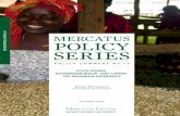 The objective of the Mercatus Policy Series is to help ...The project is uncovering some of the hidden success stories in Africa—stories of people and policies that make a difference
