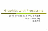 Graphics with Processing7.7 3Dモデルデータの利用 3Dモデル表示 pPShape型 nP3DではOBJデータが利用可能 （2DのPShapeは第3回資料参照） pモデルの読み込み