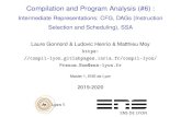 Compilation and Program Analysis (#6) : Intermediate ...€¦ · Scheduling loops (M2 course on advanced compilation) Practical session: we have (nearly) no choice for the instructions