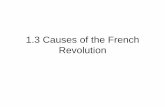 Causes of the French Revolution - Weeblymsheidijones.weebly.com/uploads/3/0/8/0/30800931/1... · 1.3 Causes of the French Revolution. nch Revolution 1789-1799 . What is a Revolution?