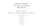 Outcomes Assessment Report - Eastern Wyoming …...- 1 - - 1 - Outcomes Assessment Report 2017-2018 Eastern Wyoming College Committee Members: John Cline, Outcomes Assessment Coordinator