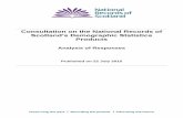 Consultation on the National Records of Scotland’s ......Consultation on the National Records of Scotland’s Demographic Statistics Products Analysis of Responses Published on 22
