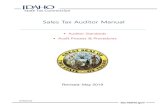 Sales Tax Auditor Manualtax.idaho.gov/pubs/EPB00750_05-01-2019.pdf · 2020-05-27 · Sales Tax Auditor Manual Sales Tax Auditor Manual • Table of Contents iii Table of Contents