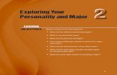 Exploring Your Personality and Major 2 Book Files/2013... · 2017-12-15 · Exploring Your Personality and Major Exploring Your Learning objEctivEs Read to answer these key questions: