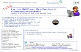 Linux on IBM Power: Best Practices in Virtualized Environmentspublic.dhe.ibm.com/systems/power/community/aix/... · Virtualized Environments . ... Agenda Linux on Power vs. Linux