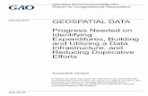February 2015 GEOSPATIAL DATA - gao.govagency initiatives, and that FGDC and selected agencies fully implement initiatives. The agencies generally ... perspective rather than a national