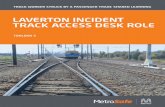LAVERTON INCIDENT TRACK ACCESS DESK ROLE...a day, 7 days a week by a qualified Track Force Protection Coordinator (TFPC) 3.3 with a good understanding of the MTM Network. After the