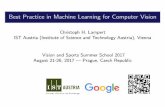 Best Practice in Machine Learning for Computer Visioncvml.ist.ac.at/talks/lampert-vsss2017.pdf · 2017-08-22 · Ad: PhD/PostDoc Positions at IST Austria, Vienna IST Austria Graduate