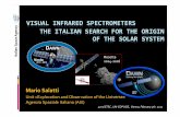 VISUAL INFRARED SPECTROMETERS · 2015-02-05 · Solar System, unchangedby geologicalprocesses, thusretainingthe memoryof the building blocks makingup the proto-Solar disk 4.6 Byrsago