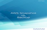 AWS Snapshot vs. Backup- whitepaper-03 · Backup & Replication vs. AWS snapshots as a means of data protection. What Are EBS Volume Snapshots In AWS, storage for EC2 instances is