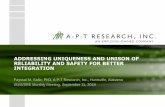 ADDRESSING UNIQUENESS AND UNISON OF RELIABILITY AND …€¦ · A-P-T Research, Inc. | 4950 Research Drive, Huntsville, AL 35805 | 256.327.3373 | ISO 9001:2015 Certified T-18-01501