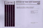 Audit of the City’s Road - Honolulu...Audit of the City's Road Maintenance Practices Report No. 05-03, June 2005 Background Office of the City Auditor City and County of Honolulu