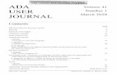 To receive the Ada User Journal, apply to Ada-Europe at ... · Ada User Journal Volume 41, Number 1, March 2020 ADA USER JOURNAL Volume 41 Number 1 March 2020 Contents Page Editorial