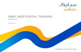 web portal training 2016 - SABIC · 2020-06-04 · CONTENT WEB PORTAL TRAINING 1. Logging into the Web Portal • 1.1 Logging into the web portal–page 2 • 1.2 An overview of the