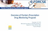 Overview of Florida’s Prescription Drug Monitoring Program...supports the 2015-2016 Prescription Drug Monitoring Program Annual Report. Its contents are solely the responsibility