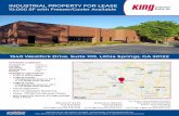 INDUSTRIAL PROPERTY FOR LEASE · • Main Electrical Service: 277/480 Volt 800 Amp 3 Phase • Excellent Truck Access 1540 Westfork Drive, Suite 103, Lithia Springs, GA 30122 ...