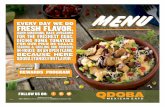 EVERY DAY WE DO FRESH FLAVOR. · Pricing and menu varies by location. Visit QDOBA.COM for your favorite QDOBA location’s prices and menu. Online ordering valid only at participating