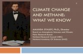 1 CLIMATE CHANGE AND METHANE: WHAT WE …CLIMATE CHANGE AND METHANE: WHAT WE KNOW AMANDA STAUDT, Ph.D., Director Board on Atmospheric Sciences and Climate Polar Research Board National